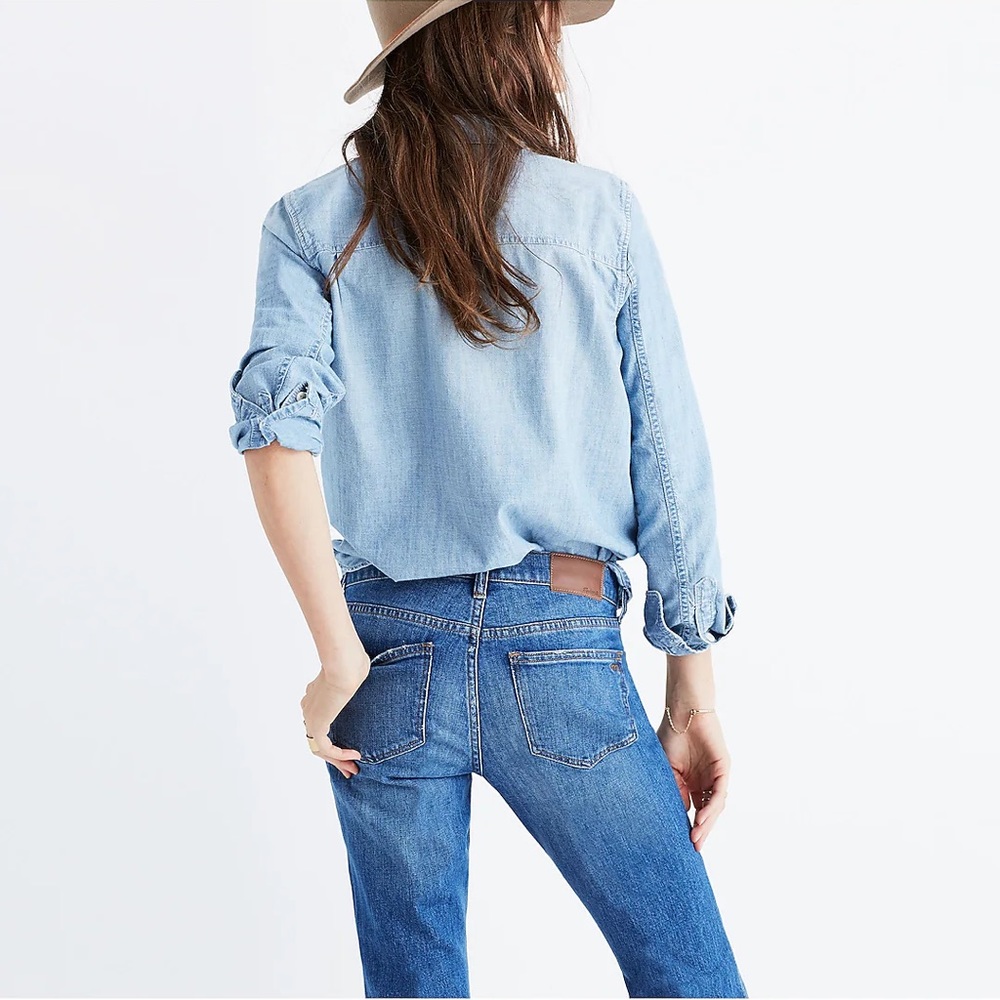 MADEWELL THE SLIM BOYJEAN in Walton Wash Skinny Jeans Style F2819 Size 25 - Picture 10 of 16